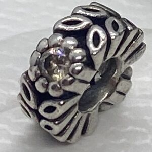 Pandora "Sparkling Forest Flower" spacer charm. Sterling Silver